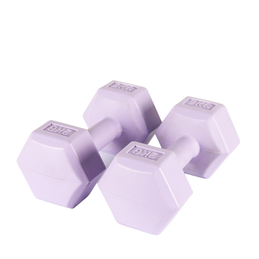 S-SPORT PVC činka na ruky, šesťhranná 2x2 kg