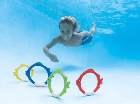 Krúžky na ryby INTEX ponorené do vody