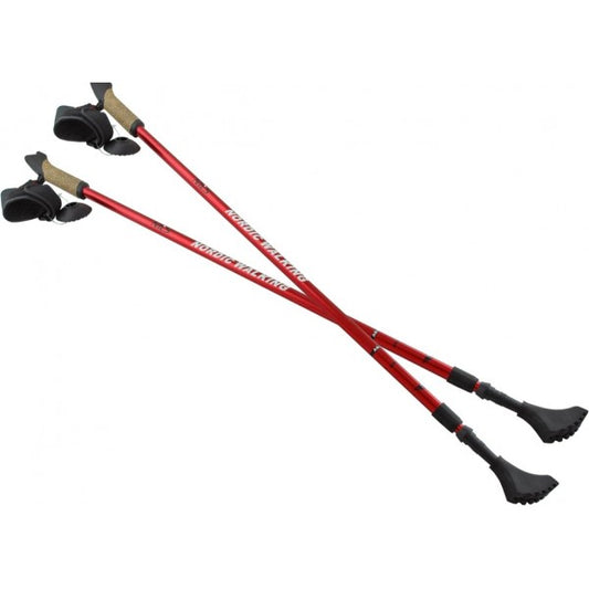 Vychádzková palica, červená NORDIC WALKING SPARTAN