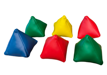 Odľahčená súprava pyramídových beanbag vrecúšok, 6 ks, 7 cm – VINEX 