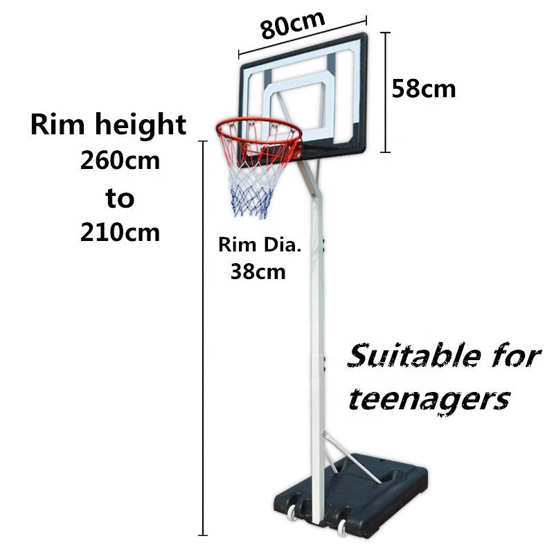 Nastaviteľný basketbalový kôš so stojanom SPARTAN TRANSPARENT JUNIOR