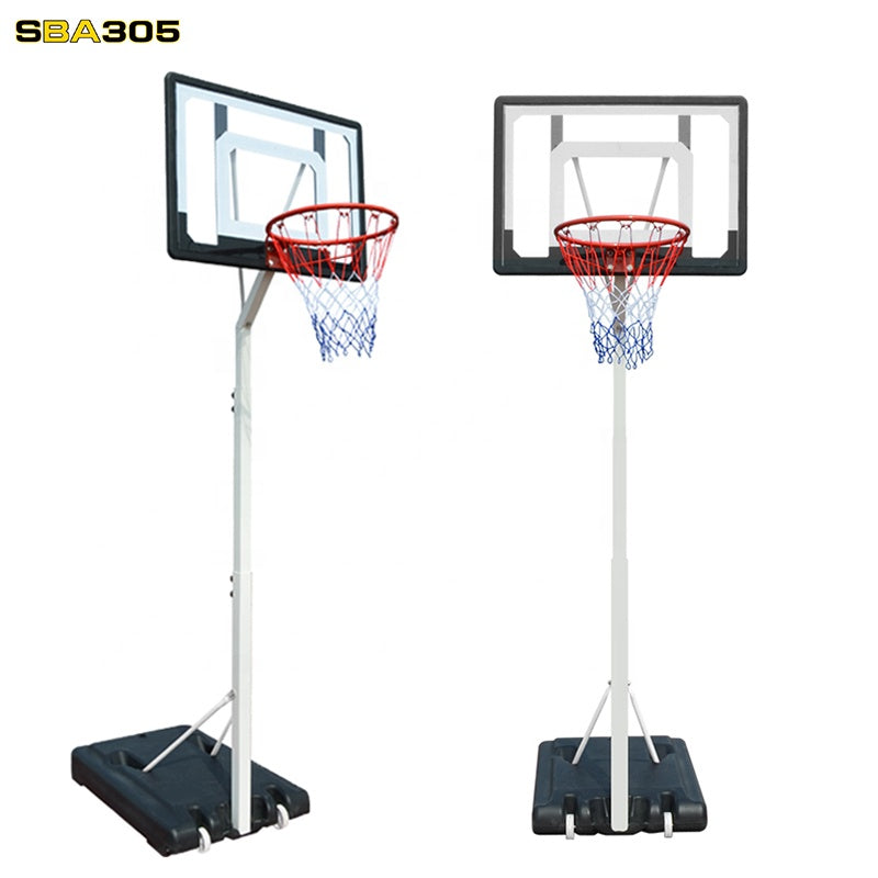 Nastaviteľný basketbalový kôš so stojanom SPARTAN TRANSPARENT JUNIOR