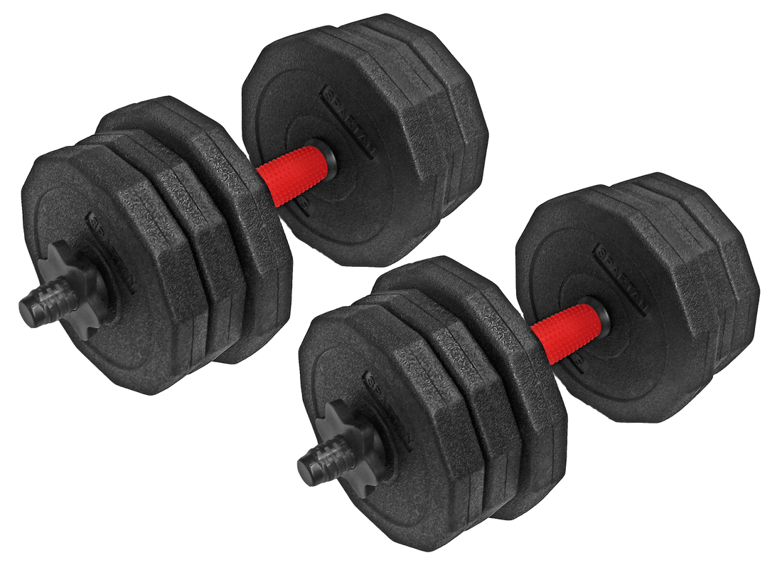Sada ručných činiek, 20 kg SPARTAN 