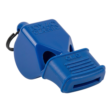 Modrá píšťalka s náustkom šetrným k zubom FOX40 CLASSIC CMG SAFETY BLUE