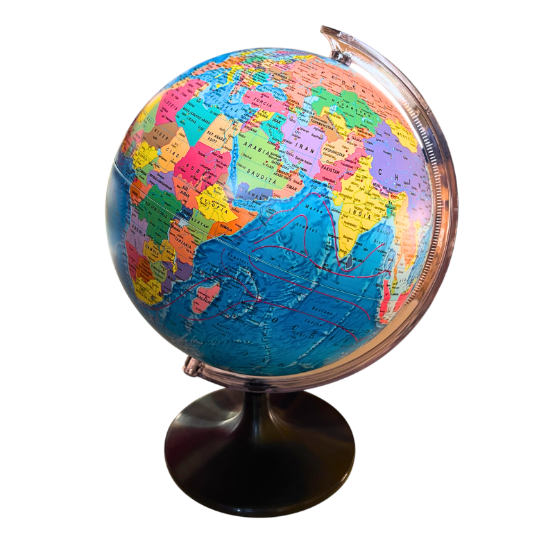 Rumunsky popísaný glóbus, 25 cm – politická mapa