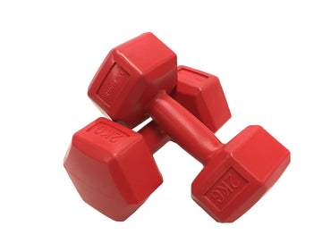 PVC ručná činka, šesťhranná 2x2 kg SPARTAN