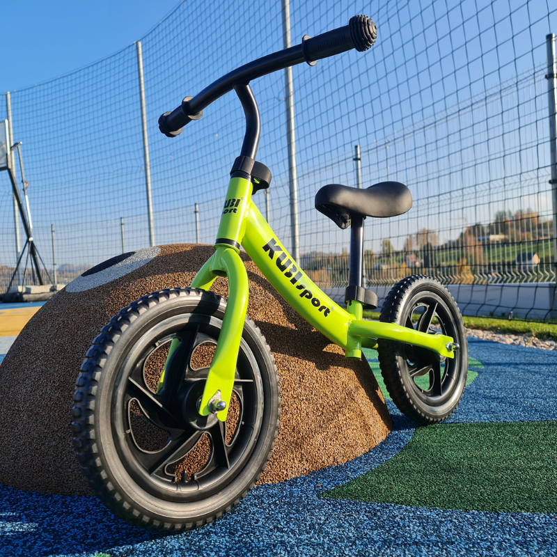 Detské odrážadlo s 12" plastovými kolesami, zelené