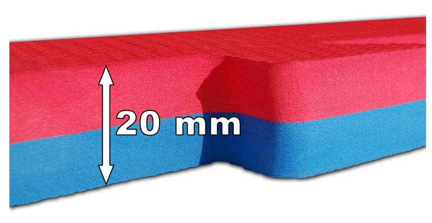 Puzzle tatami športová podložka 100x100x2 cm LEE červeno-modrá