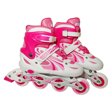 Nastaviteľné detské inline korčule, ružová, 28–32