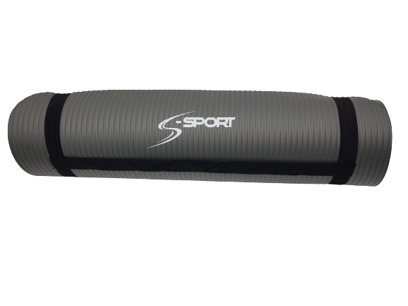 S-SPORT Podložka na jogu / fitness podložka, hrubá, sivá