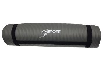 S-SPORT Podložka na jogu / fitness podložka, hrubá, sivá