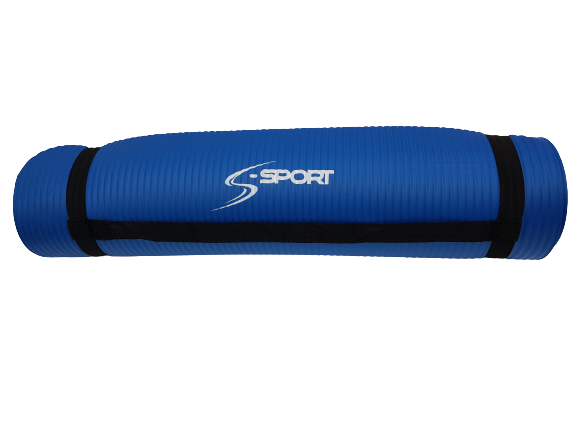 S-SPORT Podložka na jogu / fitness podložka, hrubá, modrá