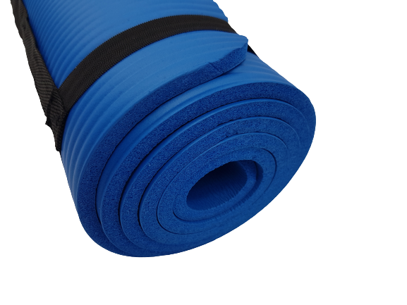 S-SPORT Podložka na jogu / fitness podložka, extra hrubá, modrá