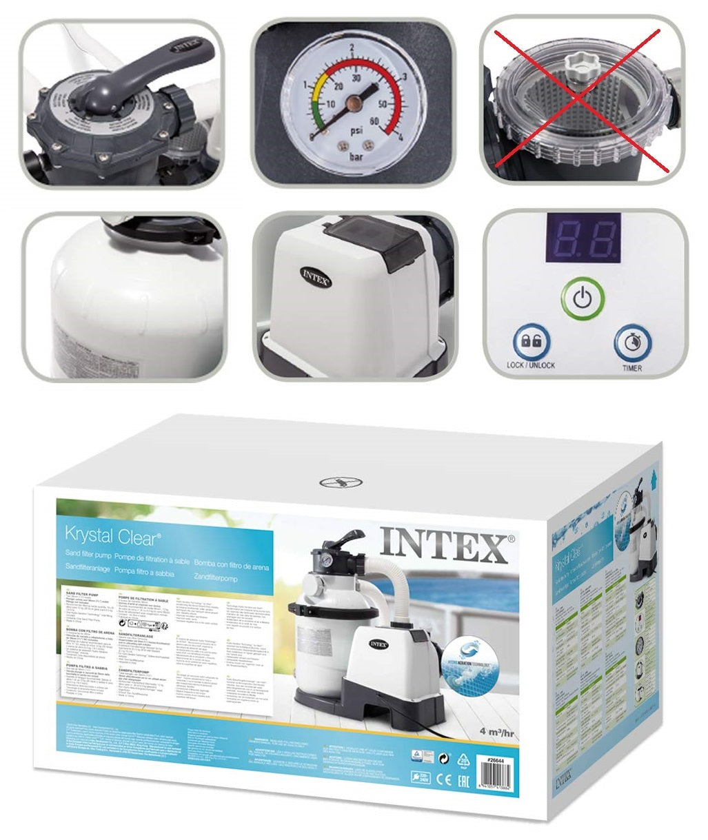 SX1500 Vodný vír s pieskovým filtrom INTEX Krystal Clear 26644