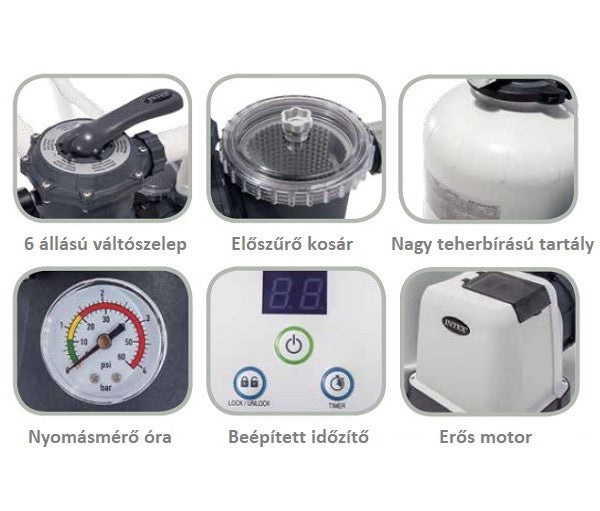 SX2100 Hydroprevzdušňovač s pieskovým filtrom INTEX 26646 - Nová technológia hydroprevzdušňovania