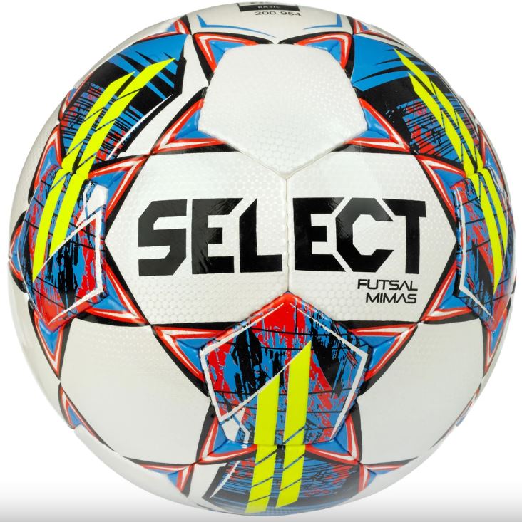 Futsalová lopta SELECT MIMAS V22 BIELA/ŽLTÁ 