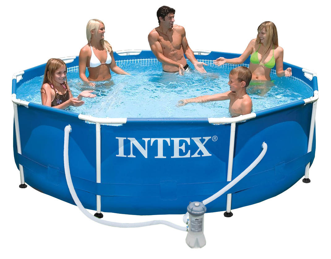 Bazénová súprava s kovovým rámom, 305x76 cm, s vodným vírom - INTEX 28202