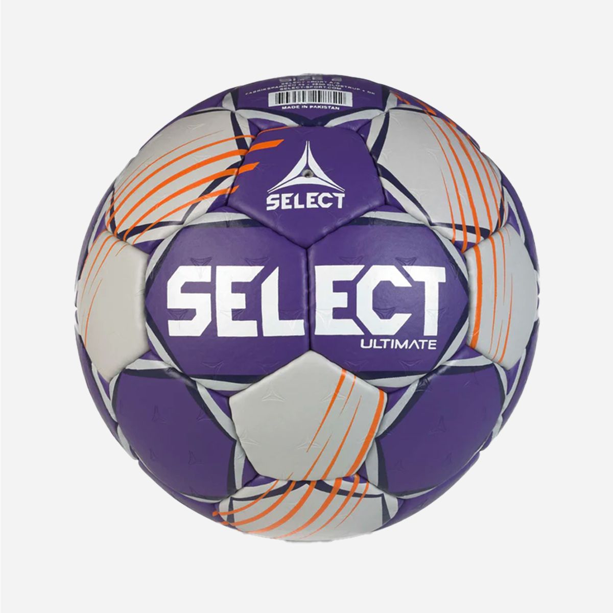 Súťažná hádzanárska lopta Select Ultimate EHF Liga majstrov V24 sivá/fialová veľkosť 2
