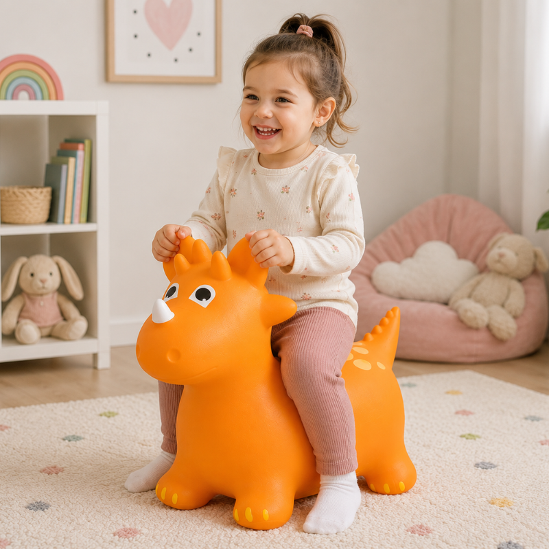 Nafukovací skákací dinosaurus pre deti – JOHN HOP HOP DINO