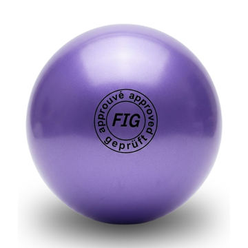 FIG schválená súťažná lopta na modernú gymnastiku, 19 cm, fialová - TREMBLAY GRS190