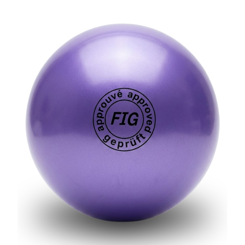 FIG schválená súťažná lopta na modernú gymnastiku, 19 cm, fialová - TREMBLAY GRS190