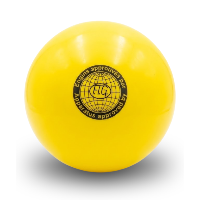 FIG schválená súťažná lopta na modernú gymnastiku, 19 cm, žltá - TREMBLAY GRS190