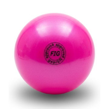 FIG schválená súťažná lopta na modernú gymnastiku, 19 cm, ružová - TREMBLAY GRS190
