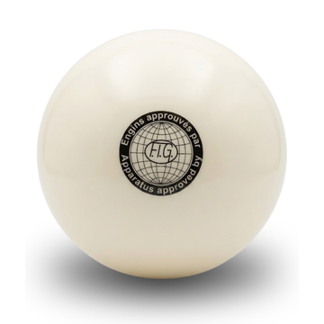 FIG schválená súťažná lopta na modernú gymnastiku, 19 cm, biela - TREMBLAY GRS190