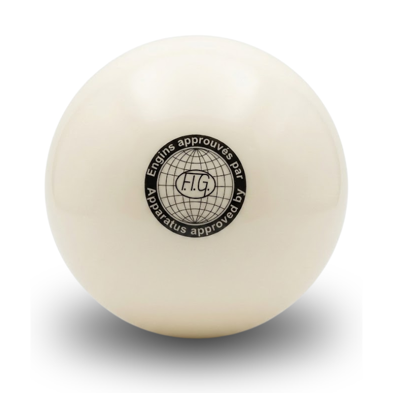 FIG schválená súťažná lopta na modernú gymnastiku, 19 cm, biela - TREMBLAY GRS190