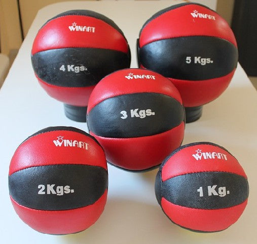 Kožená medicinbalová lopta, 3 kg WINART