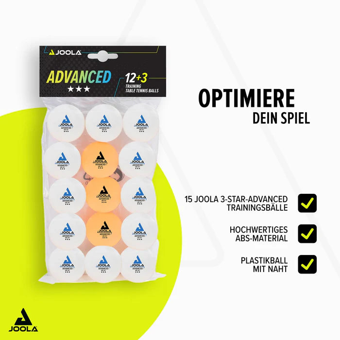 Sada pingpongových loptičiek 12 + 3 ks – JOOLA ADVANCED TRAINING 40+ 