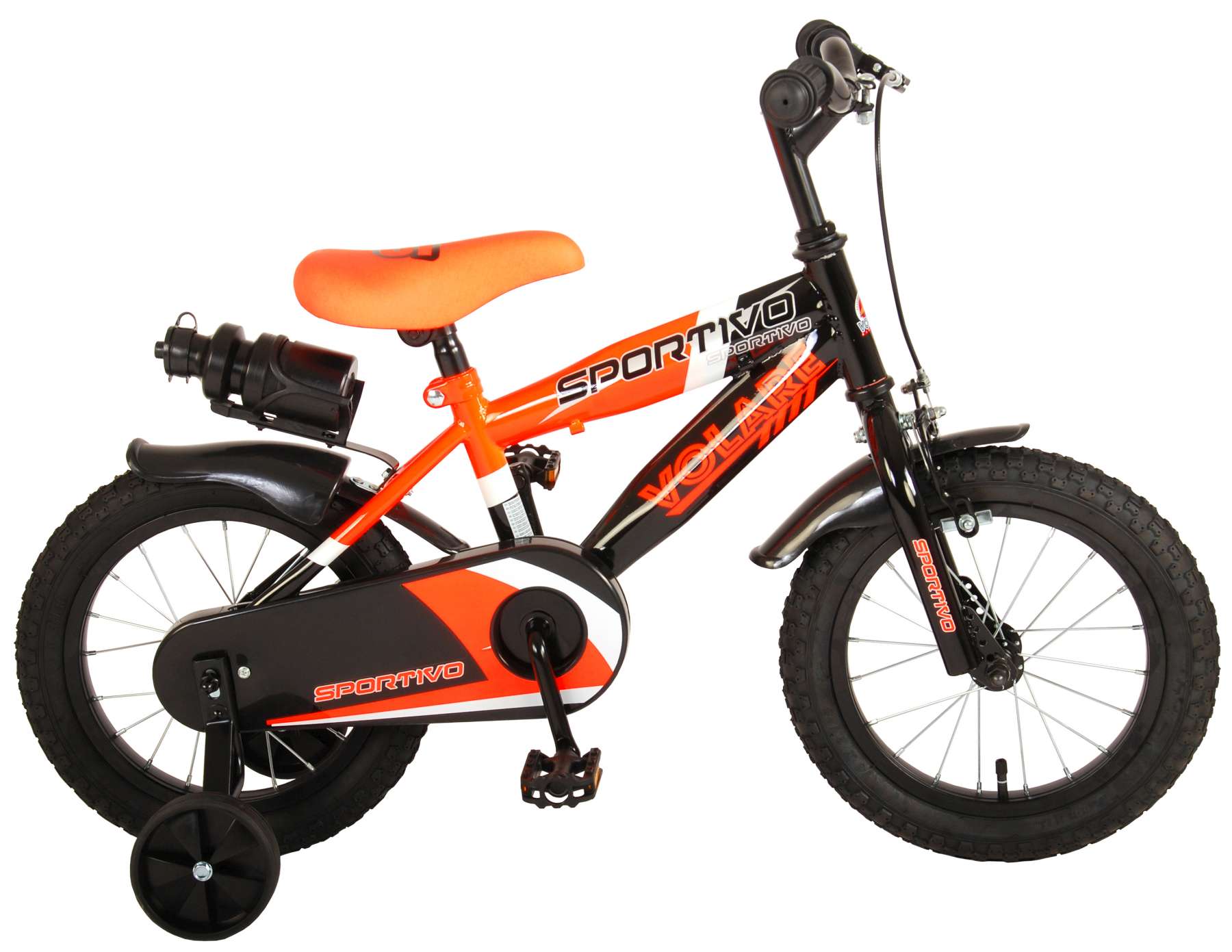 Detsk Bicykel Volare Sportivo Oranžeo-Čiller, 14 ", 95% Zmontovaný