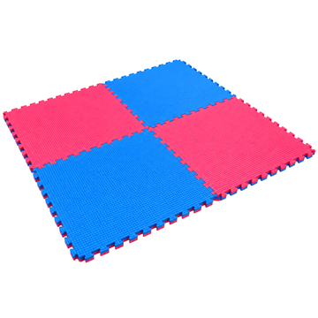 Puzzle tatami športová podložka 100x100x4 cm LEE červeno-modrý