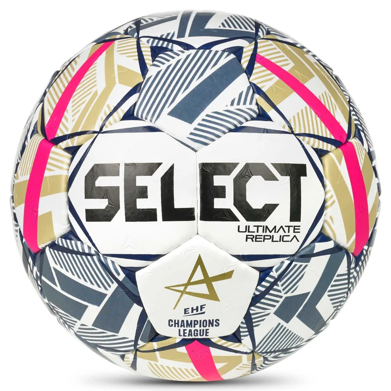 Hádzanárska lopta Select Ultimate EHF Champions League Replica V26 White/Blue - veľkosť 3