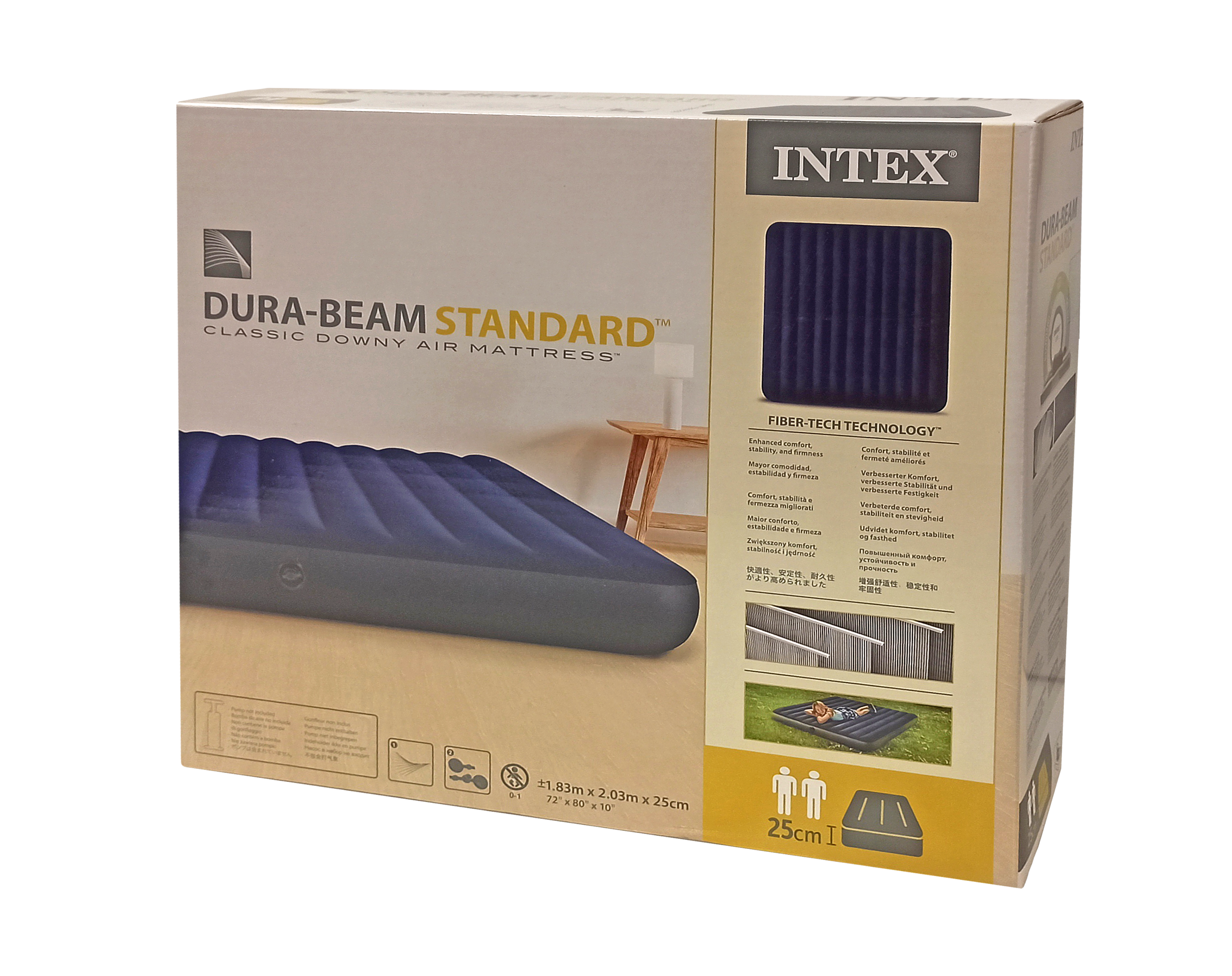 Nafukovacia posteľ 203x183x25 cm INTEX DURA BEAM