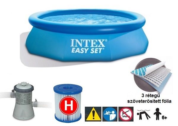 Súprava bazéna Intex Easy splash 305x76cm, s rotačným kolesom - 28122