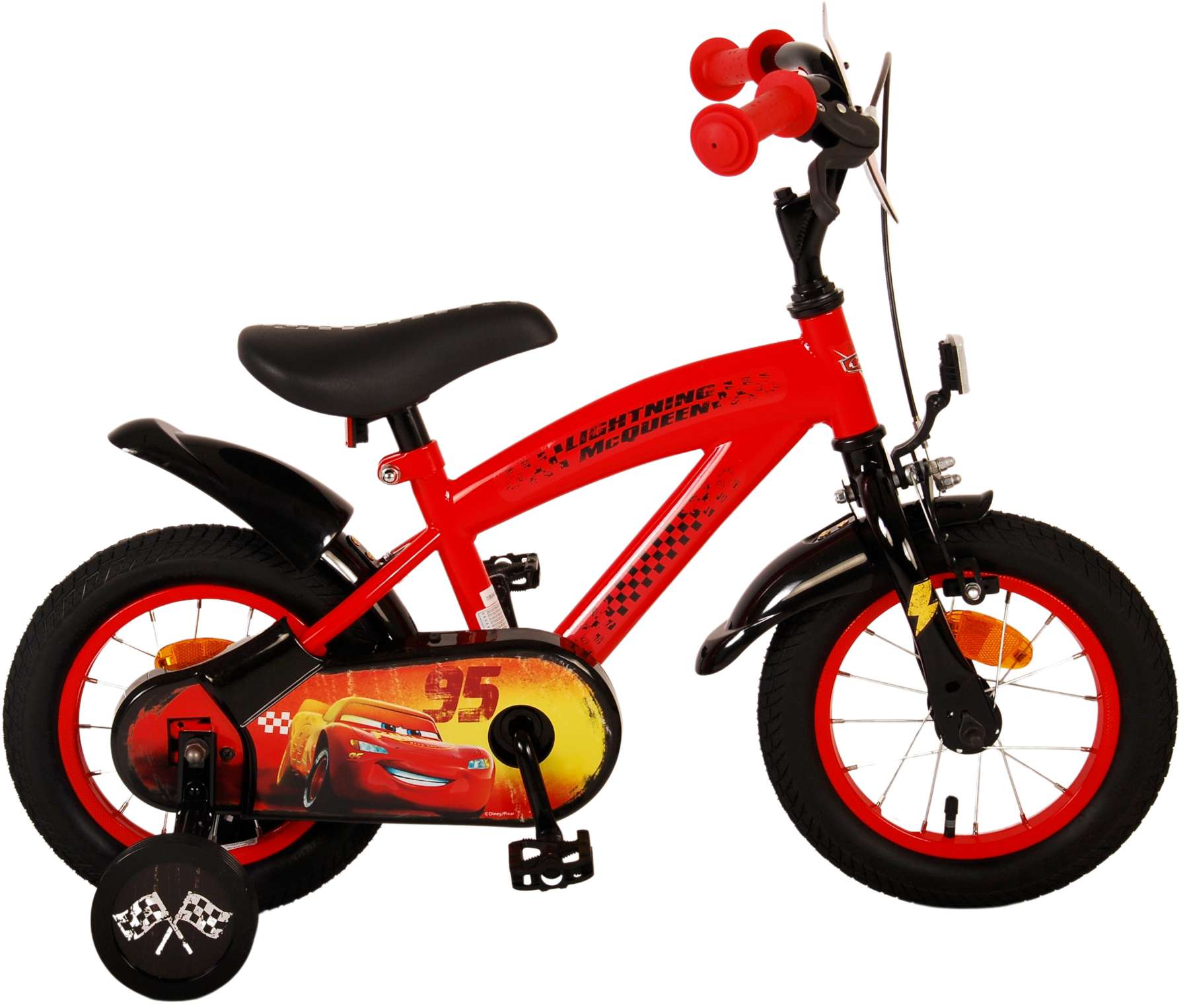 Detský bicykel Volare Disney Cars, 12 palcov, s dvoma brzdami