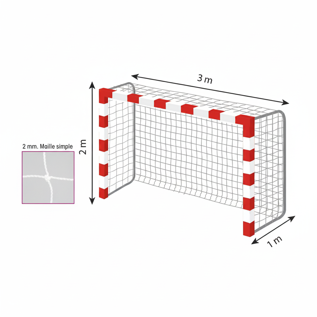 Handbalová bránková sieť 3x2 m S-SPORT ECONOMY