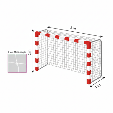 Handbalová bránková sieť 3x2 m S-SPORT ECONOMY