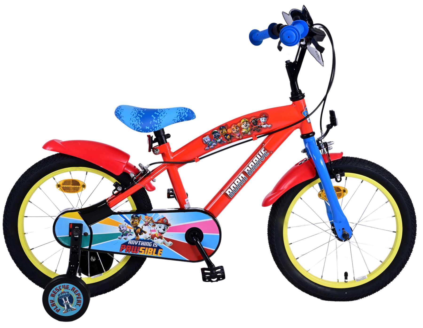 Detsk Bicykel Volare Paw Patrol, 16 Palcov, Dva Brzdové Systémy