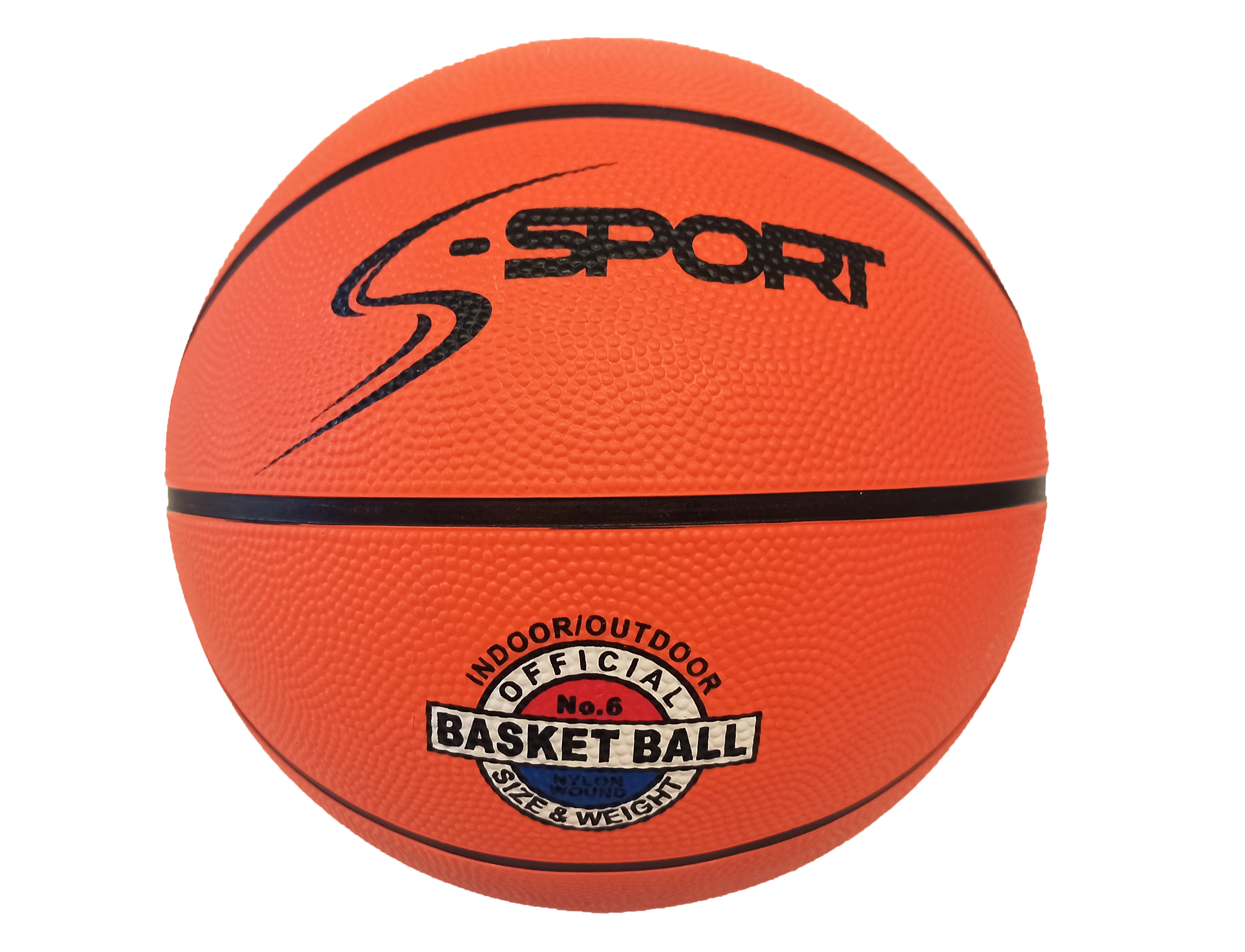Gumená basketbalová lopta, veľkosť 6, S-SPORT TRADITION