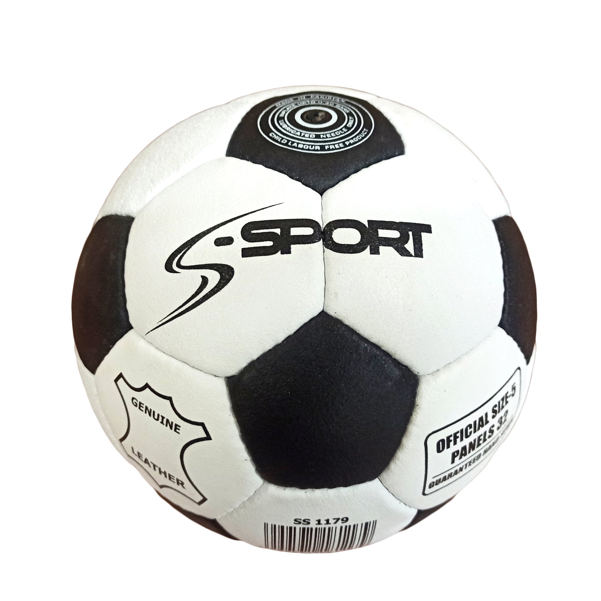 S-SPORT CLASSIC Kožená futbalová lopta, veľkosť 5