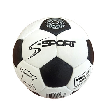 S-SPORT CLASSIC Kožená futbalová lopta, veľkosť 5
