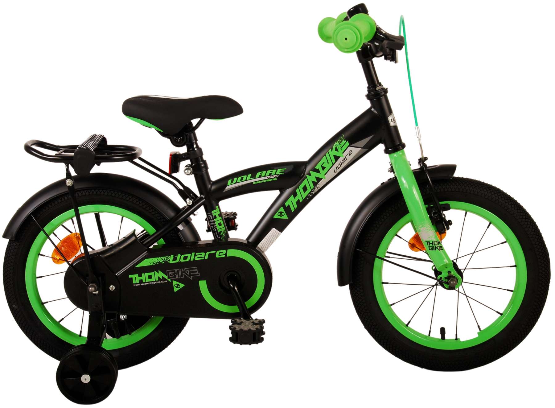 Zelený detský bicykel Volare Sportivo, 14 palcov