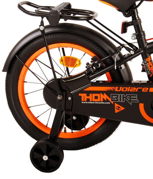 Oranžový detský bicykel Volare Sportivo, 16", systém dvoch bŕzd