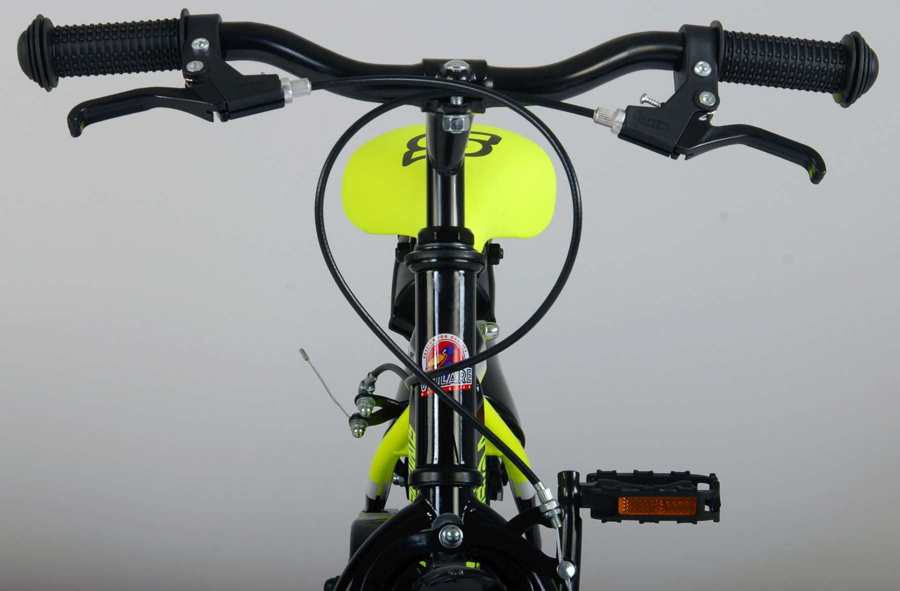 Volare Sportivo Neónovo Žltý Detsk Bicykel, 12 ", 95% Zmontovaný