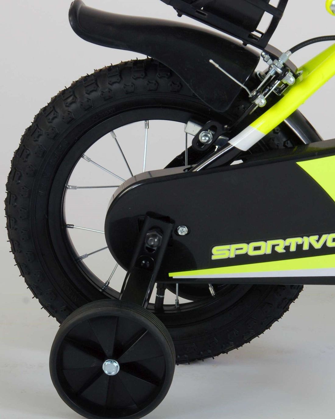 Volare Sportivo Neónovo Žltý Detsk Bicykel, 12 ", 95% Zmontovaný