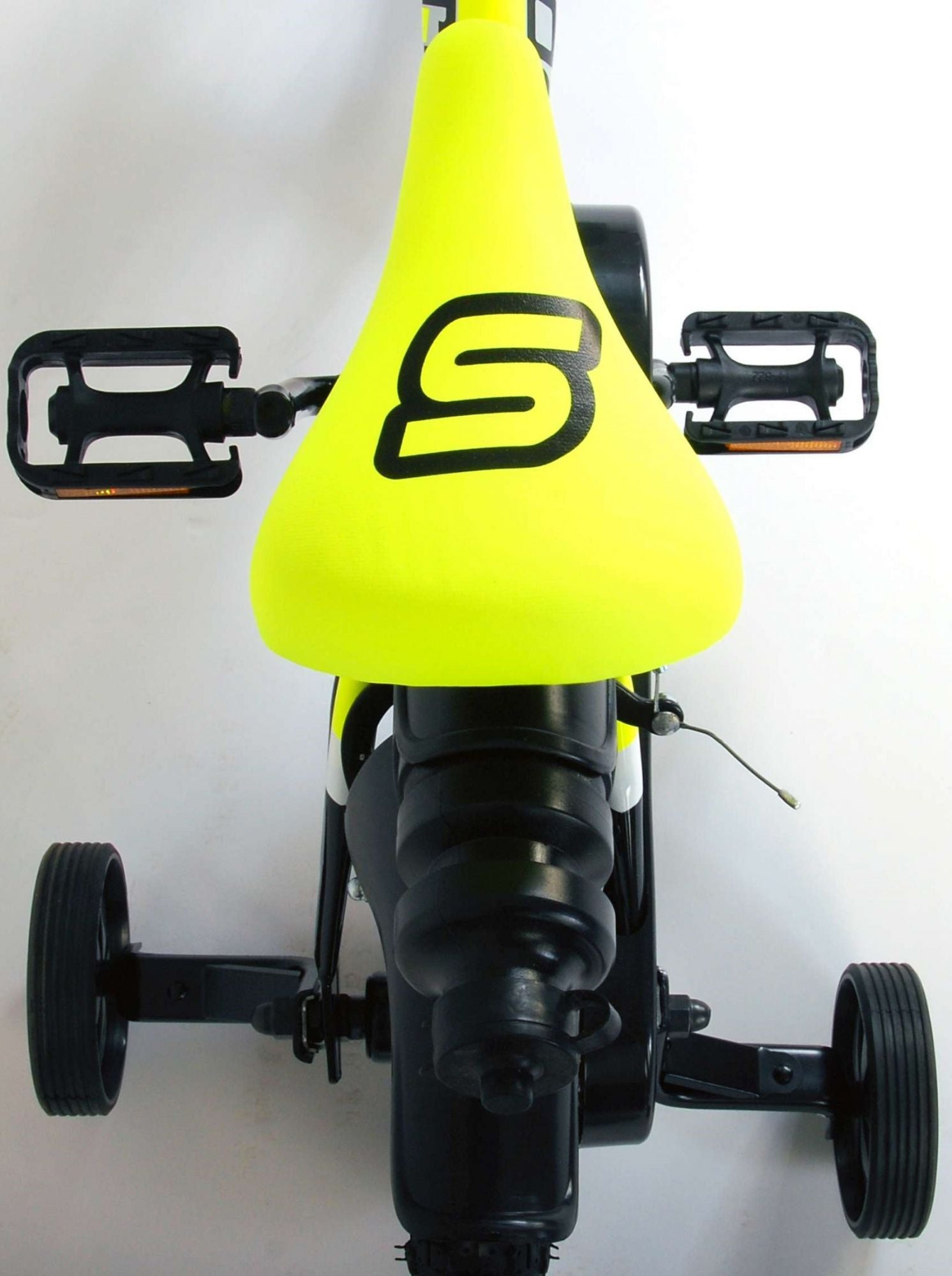 Volare Sportivo Neónovo Žltý Detsk Bicykel, 12 ", 95% Zmontovaný