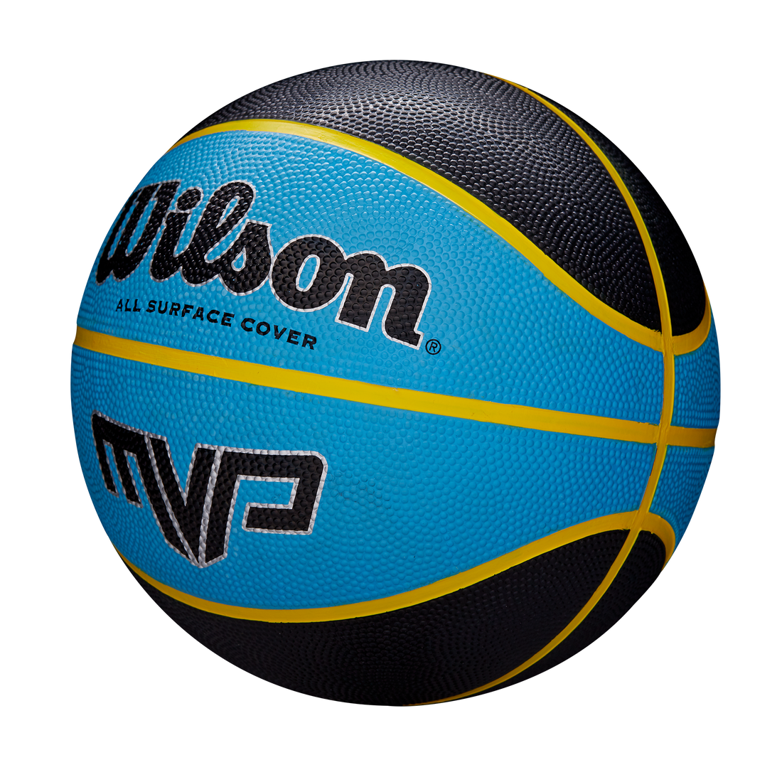 Gumená basketbalová lopta, veľkosť 7, na vonkajšie/vnútorné použitie - WILSON MVP 295 BSKT BLUE 