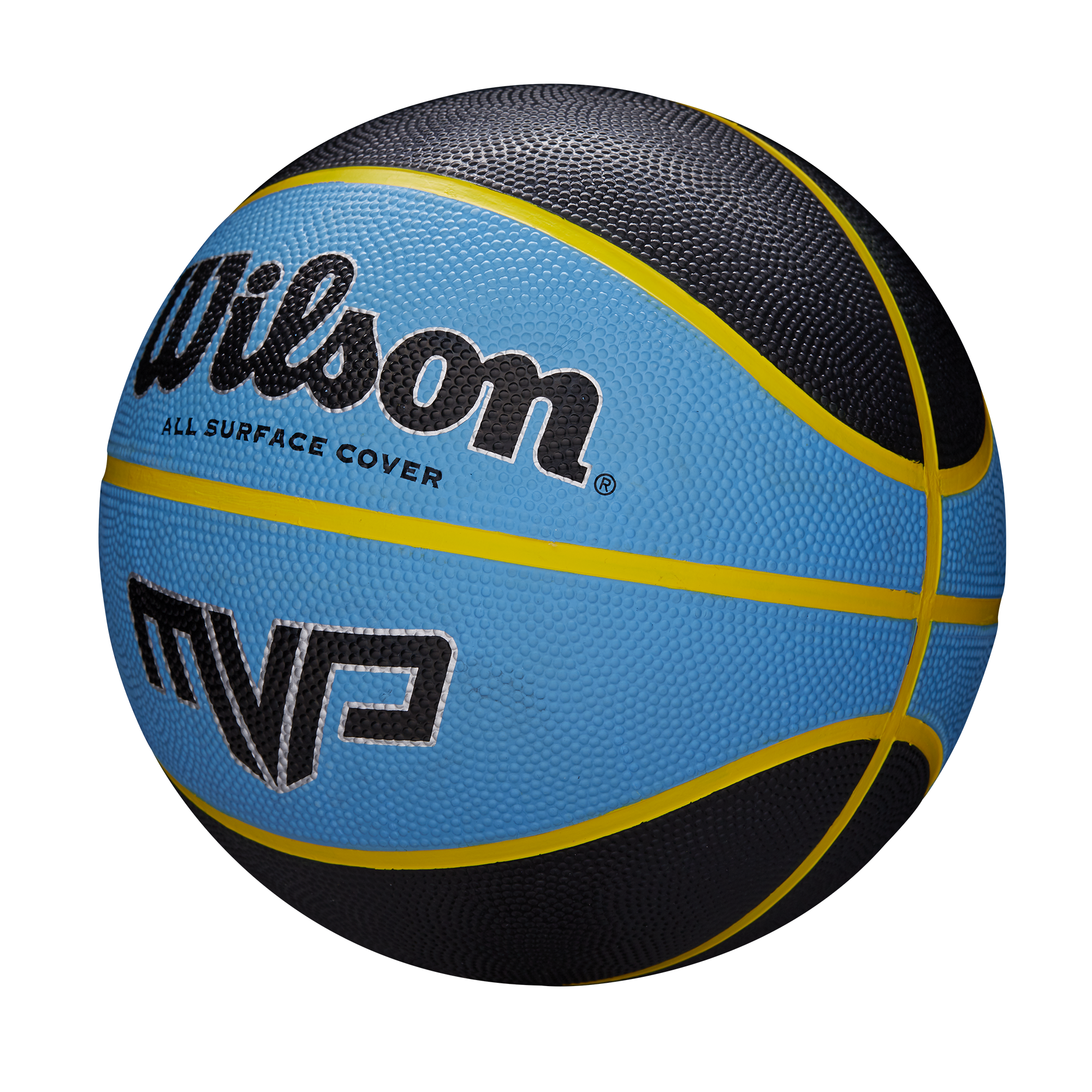 Gumená basketbalová lopta, veľkosť 7, na vonkajšie/vnútorné použitie - WILSON MVP 295 BSKT BLUE 